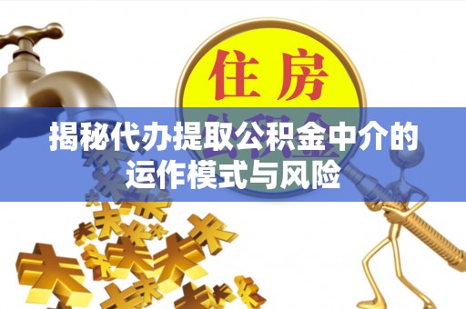 金溪揭秘代办提取公积金中介的运作模式与风险