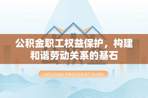 金溪公积金职工权益保护，构建和谐劳动关系的基石