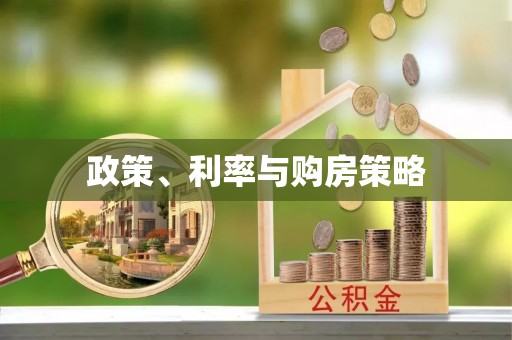金溪政策、利率与购房策略