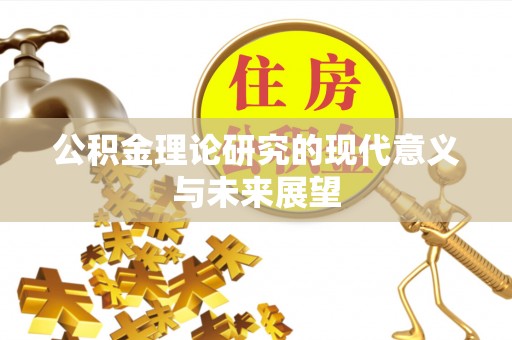 金溪公积金理论研究的现代意义与未来展望