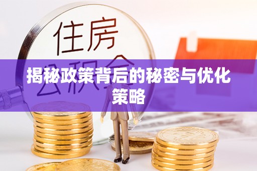金溪揭秘政策背后的秘密与优化策略