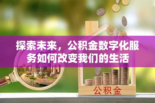 金溪探索未来，公积金数字化服务如何改变我们的生活