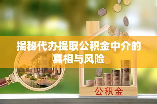 金溪揭秘代办提取公积金中介的真相与风险
