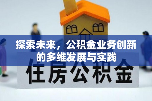 金溪探索未来，公积金业务创新的多维发展与实践