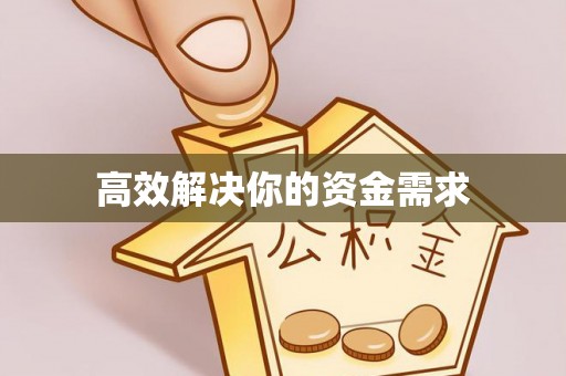 金溪高效解决你的资金需求