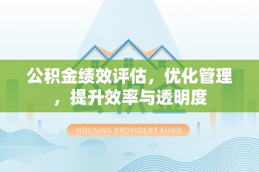 金溪公积金绩效评估，优化管理，提升效率与透明度