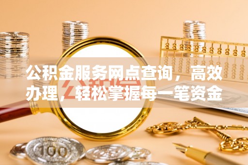 金溪公积金服务网点查询，高效办理，轻松掌握每一笔资金动态