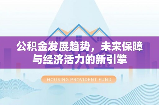 金溪公积金发展趋势，未来保障与经济活力的新引擎