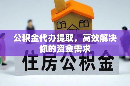 金溪公积金代办提取，高效解决你的资金需求