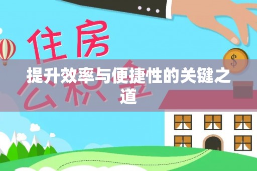 金溪提升效率与便捷性的关键之道