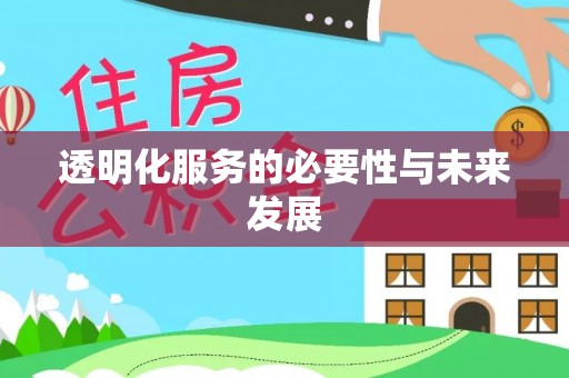 金溪透明化服务的必要性与未来发展