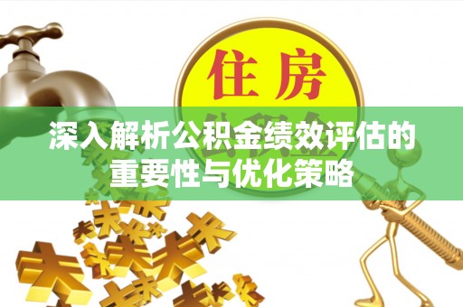 金溪深入解析公积金绩效评估的重要性与优化策略