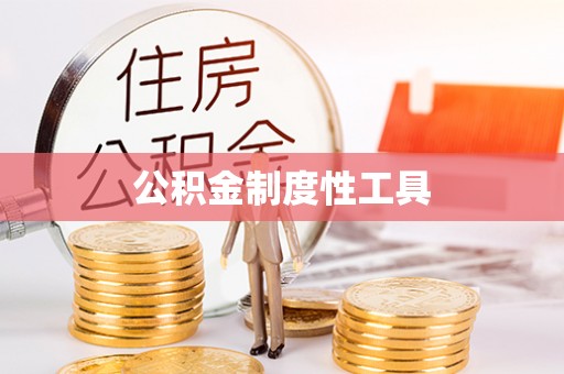 金溪公积金制度性工具
