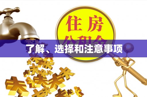 金溪了解、选择和注意事项