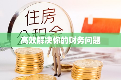 金溪高效解决你的财务问题