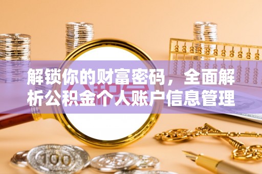 金溪解锁你的财富密码，全面解析公积金个人账户信息管理与优化